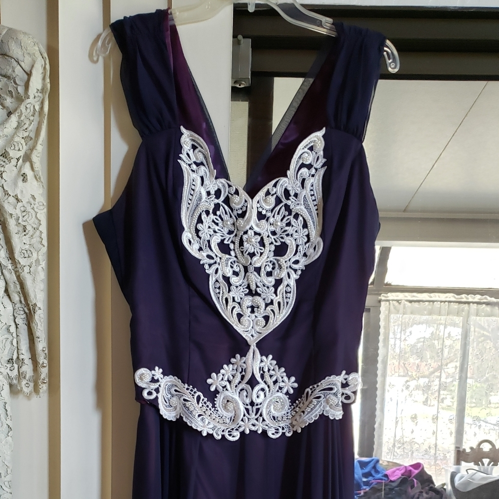 Vtg Jessica McClintock dress sz 12 w ruffled skirt